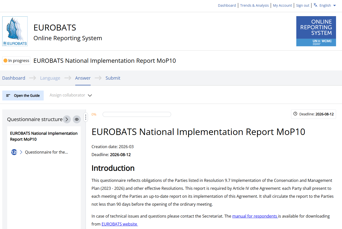 interface of the new ORS