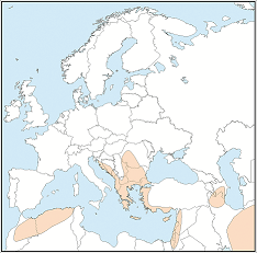 Rhinolophus blasii distribution map